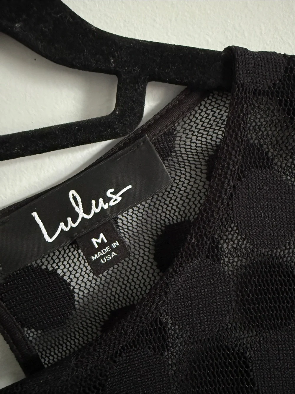 Lulus Black Polka Dot Mesh Long Sleeve Mini Dress Size M